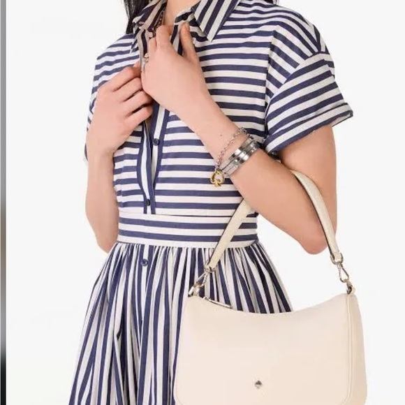 Kate Spade Cream Crescent Shoulder Bag with Gold Accents - Picture 2 of 4